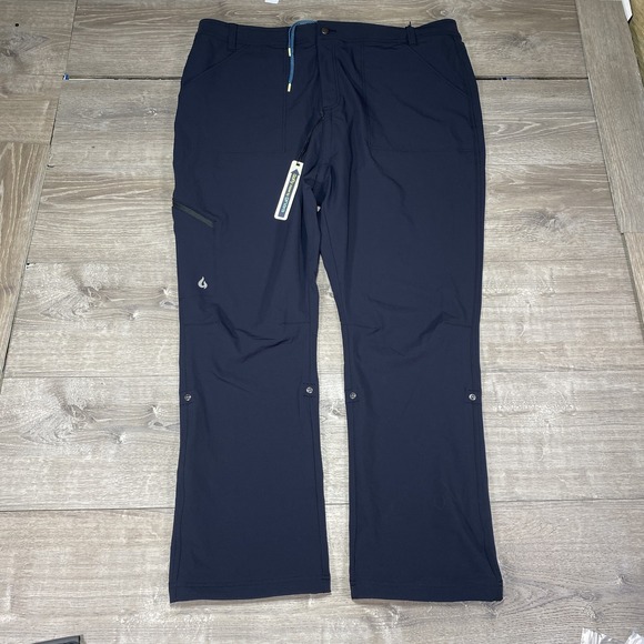 Gnara Go‎ There Pant Womens 22 Black Outdoor Hiking Zip Pocket Stretch GoFly - Picture 1 of 16